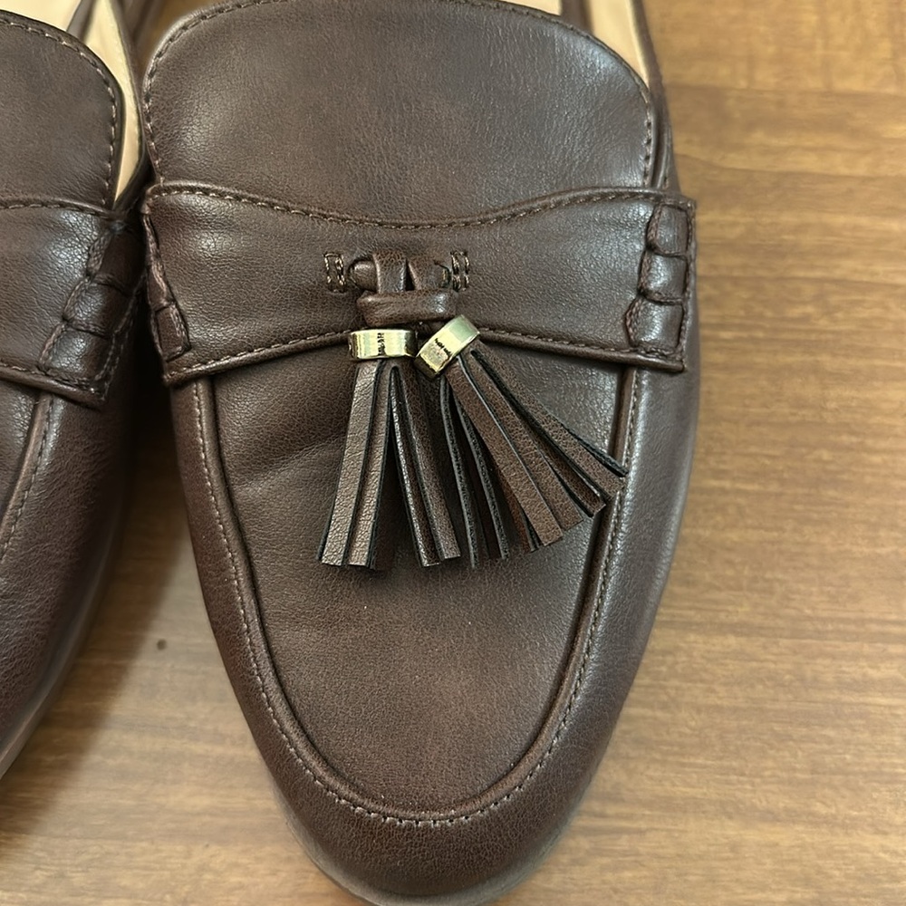 LOFT Outlet Slide On Tassel Mules Brown Size 8 - Picture 6 of 8